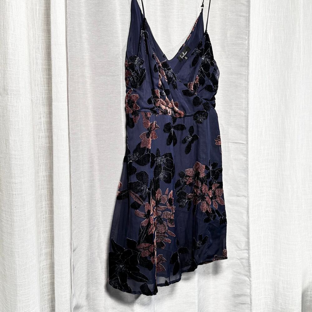 Lulus Burnout Velvet Mini Size XL Y2K fairy floral Coachella